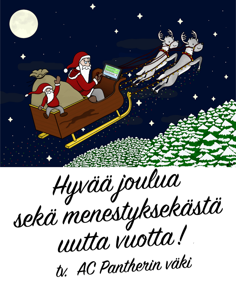 AC Pantherin väki toivottaa hyvää joulua!